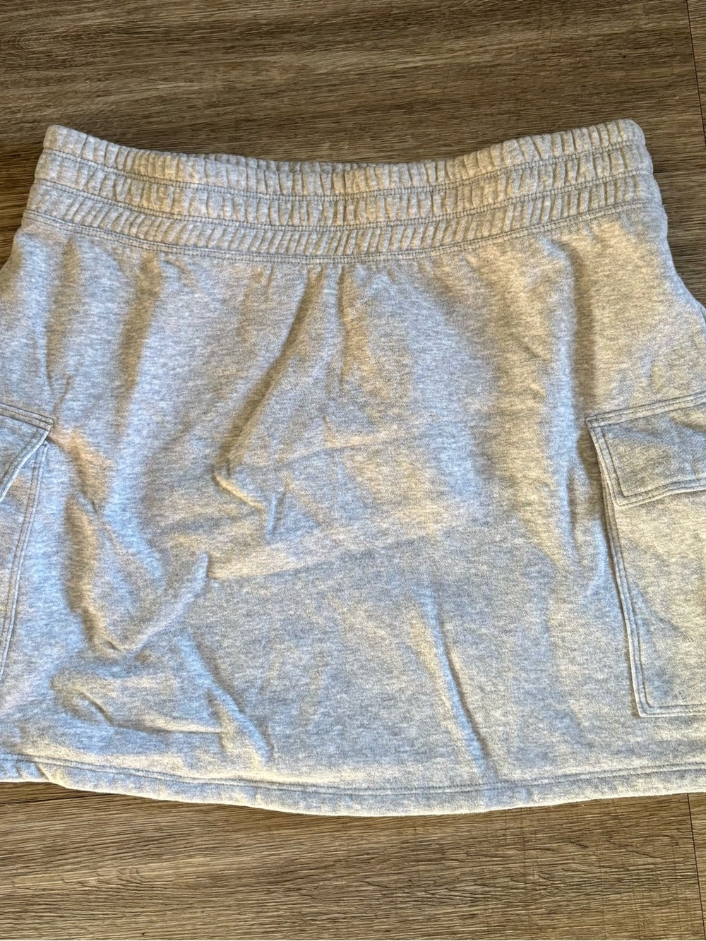 Calvin Klein Light Gray Athletic Skort with Patch Pockets